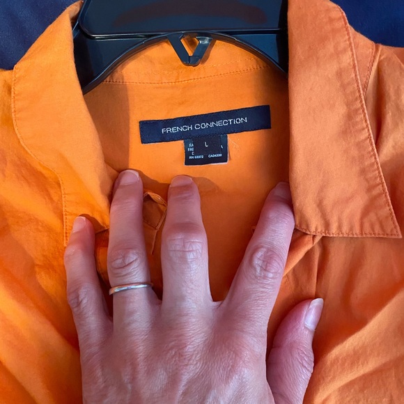 French Connection Rhodes Poplin Shirt. Size Large. - Picture 8 of 9